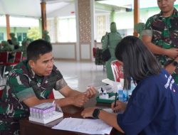 Danpuslatpur Hadiri Donor Darah HUT ke-80 Persit, Wujud Kepedulian Sosial untuk Masyarakat