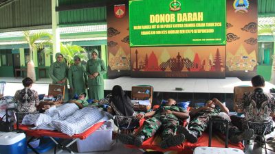 Peringati HUT Ke -80, Persit Kodim Sragen Tebar Cinta Melalui Donor Darah