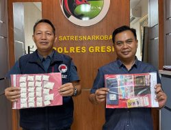 Polres Gresik Gagalkan Peredaran Besar, 1.169 Pil Dobel L Disita!