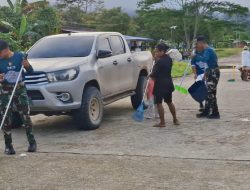 Satgas Yonif 763/SBA Laksanakan Karya Bhakti Bersama Masyarakat