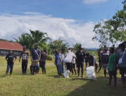 Pos Tarub Satgas Yonif 751/VJS Meriahkan Tahun Baru di Halaman Gereja Baptis Tarub: Lomba Tradisional Pererat Kekerabatan