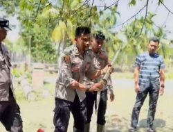 Kapolres Pidie Turun Langsung Pimpin Gotong Royong Bersihkan Lapangan Voli Pasca Banjir