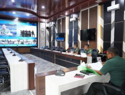 Kasdam II/Sriwijaya Ikuti Rapat Evaluasi KDKMP Secara Vicon, Wakil Panglima TNI : “Presiden RI Apresiasi Progres Pembangunan KDKMP”