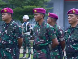 Danyonif 2 Marinir TNI AL Hadir Dalam Upacara Penerimaan Satgas Laut Natuna Utara