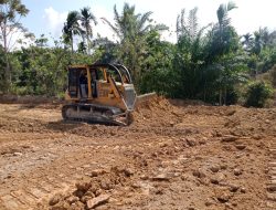 TNI dan BNPB Bersinergi Siapkan Lahan Huntara di Desa Bukit Linteng