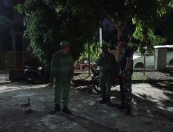 Perkuat Keamanan Wilayah, Koramil 04/Teras Gelar Patroli Siskamling Bersama Warga