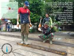 Kodim 0402/OKI Percepat Pembangunan Dua Jembatan Gantung Untuk Konektivitas Warga