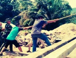 Pembangunan Jembatan Gantung Desa Pusar Capai 46,90%, Akses Strategis Bagi Masyarakat Baturaja Barat