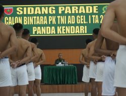 Sidang Parade Calon Bintara PK TNI AD Gel.I TA 2026 Panda Kendari Berlangsung Transparan dan Objektif