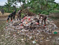 Koramil 0621-05 dan Kecamatan Gunung Putri Gerakkan Aksi Bersih Setu Sudat, Terapkan Instruksi Presiden Soal Penanganan Sampah dan Penanaman Pohon