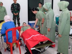 Sambut HUT ke-80 Persit, Kodim Tulungagung Gelar Donor Darah