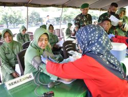 Sambut HUT Ke-80 Persit KCK, Kodim 0818/Malang-Batu Gelar Aksi Kemanusiaan Donor Darah
