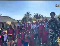 Satgas Yonif 763/SBA Pos Bamusbama Ikuti Acara Masuknya Injil di Tanah Papua