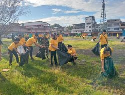 Wujud Nyata Gerakan Indonesia Asri, Kodim 1310 dan Polres serta Masyarakat Bitung, gelar Karya Bakti Bersihkan Area Pasar