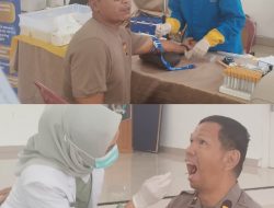 Kanit Binpolmas Sat Binmas dan personil Polres Musi Rawas Utara laksanakan Rikkes Tahun 2026