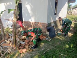 Wujudkan Hunian Layak, Dandim 0103/Aceh Utara Bedah Rumah Kakek Yusuf di Matangkuli