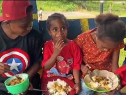 Pos Kokas Satgas Yonif 763/SBA Gelar Kegiatan Makan Bergizi Gratis