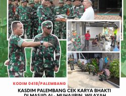 Sambut Ramadhan, Kasdim 0418/Palembang Cek langsung kegiatan Karya Bhakti di Masjid Al-Muhajirin