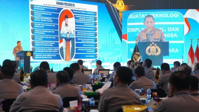Beri Arahan di Rapim Polri, Kapolri Tegaskan Dukung-Kawal Penuh Program Pemerintah