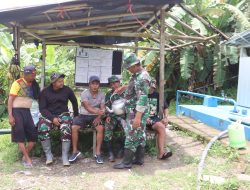 TNI Rakyat Kompak Bangun Jembatan Gantung Garuda
