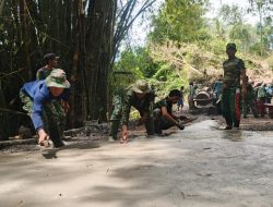 Satgas TMMD Maupun Warga Tunjukan Semangat Luar Biasa