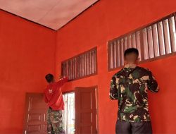 TNI Hadir untuk Anak Bangsa, Pengecetan TK Negeri Pembina Langkahan Capai 90 Persen