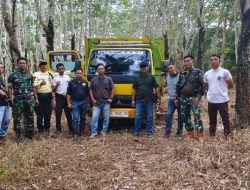 Satgas Penguatan Binter SKK Migas Koramil Sungai Lilin Tangkap Truk dan Alat Ilegal Tapping Jalur Pipa Pertamina Ep Ramba, Barang Bukti diserahkan ke Polisi