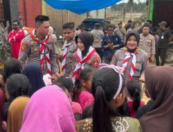 Mahasiswa STIK Angkatan 83 Laksanakan Trauma Healing bagi Anak-Anak Terdampak Banjir di Desa Lubuk Pusaka, Kecamatan Langkahan