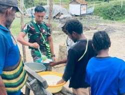 Berkebun Bersama, Panen Kebersamaan: Pos Parim Satgas Yonif 751/VJS Edukasi “Dapur Hidup” untuk Kemandirian Pangan Warga Kakopom