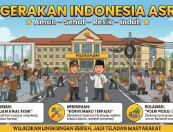 Dukung Gerakan Polri ASRI, Polda Kalbar Terapkan Satu Jam Bersih dan Green Policing