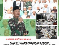 Kasdim 0418/Palembang Hadiri Pembacaan Maulid Al-Barzanji dan Rateb Saman di Musholah Assegaf Plaju