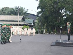 Korem 044/Gapo Gelar Upacara Bendera 17-an, Teguhkan Disiplin dan Soliditas Prajurit