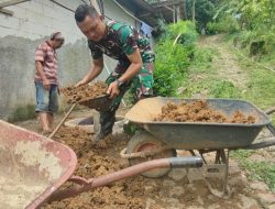 Demi Warga Yang Sehat, Satgas TMMD Bangun Jamban Permanen di Pelosok Desa