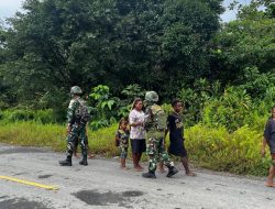 Kemanunggalan TNI dengan Rakyat, Satgas Yonif 521/DY Karya Bakti Bersama Masyarakat Distrik Benawa