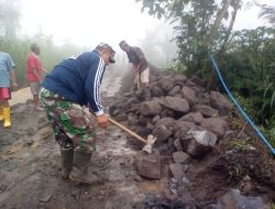 Puasa Tak Halangi Pengabdian, Satgas TMMD Ngebut Bangun Jalan Mliwis
