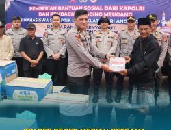 Polres Bener Meriah Bagikan Daging Meugang dan Bansos Kapolri untuk Warga Terdampak Banjir dan Longsor