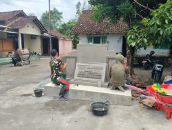 Satgas TMMD Kodim 0732/Sleman Bangun Tugu Prasasti