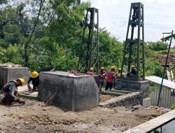 Jembatan Gantung Garuda Masuk Tahap Pemasangan Menara Pylon