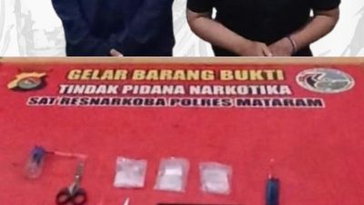 Digerebek Dini Hari, Polisi Amankan Perempuan dan Pria, Barang Bukti 1,12 gram Sabu