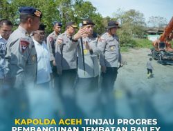 Kapolda Aceh Tinjau Pembangunan Dua Jembatan Bailey di Aceh Utara untuk Percepat Pemulihan Pascabanjir