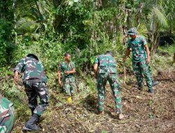 Hari ke-12 TMMD Ke-127, Kodim 1804/Kaimana Genjot Pembukaan Jalan Sepanjang 400 Meter Menuju Kampung Marsi