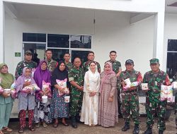 Koramil 418-01/Makrayu dan Nandriani Octarina Berbagi Sembako, Wujud Kepedulian di Bulan Ramadhan
