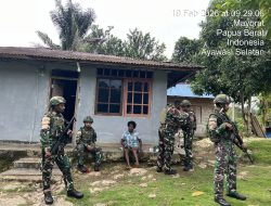 Satgas Yonif 763/SBA Pos Kokas Laksanakan Pemeriksaan Kesehatan Gratis Secara Door to Door