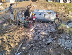 Respons Cepat Pascabanjir, TNI Bangun Jembatan Darurat Penghubung Bangka Jaya–Krueng Geukueh