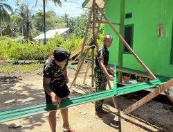 Kodim 1804/Kaimana Terus Laksanakan Pembangunan Rumah Warga, Sudah Mencapai 69 Persen