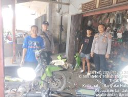 Samapta Polsek Menyuke Imbau Warga Tingkatkan Kewaspadaan Di Siang Hari