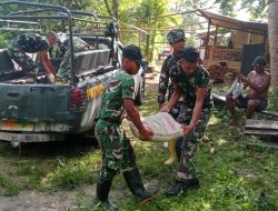 TMMD Ke-127 Kodim 1802/Kaimana Percepat Pembangunan Pondasi Jembatan Kampung Marsi