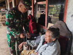 Ibu Karimah Tidak Perlu Menyita Waktu Lagi Untuk Berobat Berkat Tim Kesehatan TMMD 127 Kodim Wonogiri