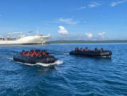 Gemuruh di Pesisir Tanimbar: Satgas Trisila 2026 Sapa Warga Saumlaki Lewat Demo Amphibi
