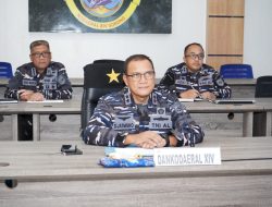 Komandan Kodaeral XIV Ikuti Vicon Taklimat Akhir Audit Kinerja Itjen TNI Periode I TA 2026